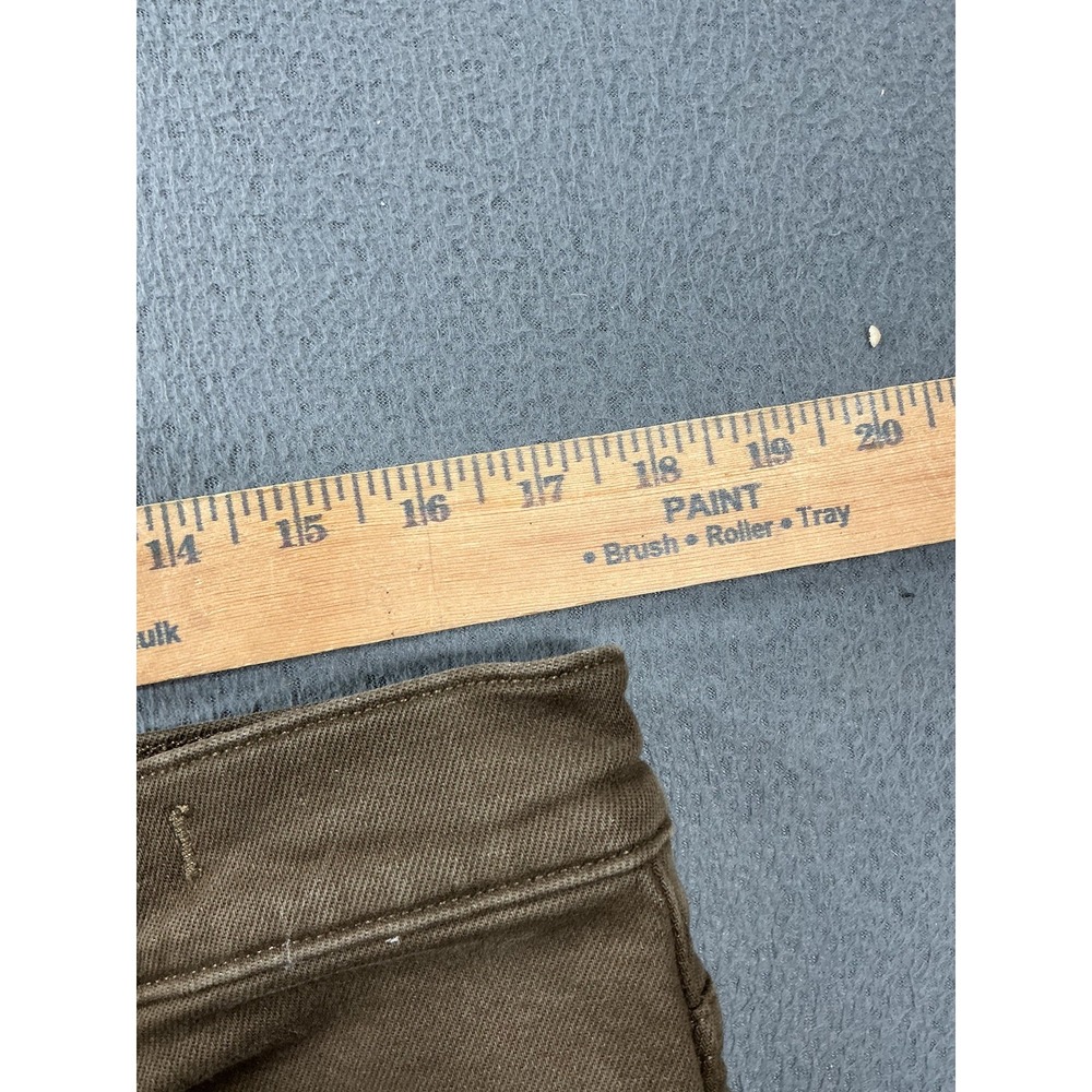 Madewell Flared Wide-Leg Jeans Womens 32 Brown Olive Raw Hem High Rise NW267 - Picture 6 of 12